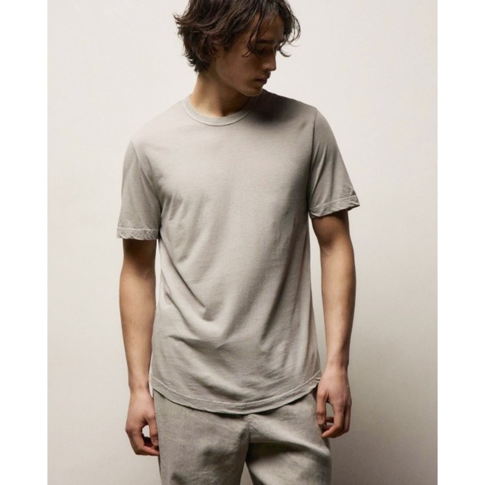 James Perse Los Angeles Mens 100% Cotton Crew Neck T-Shirt Fog Pigment Classic 1